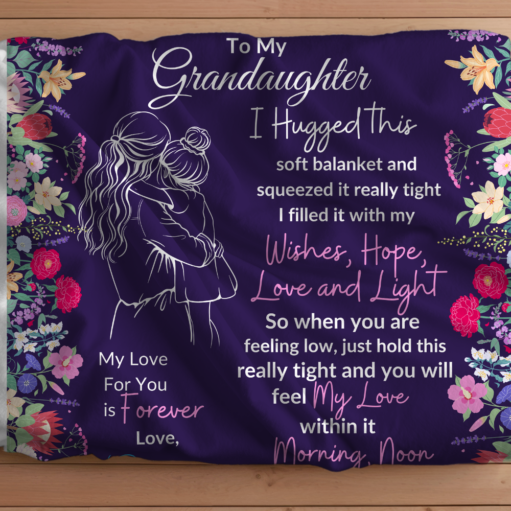 Granddaughter Sweet Words Blanket