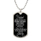 To my husband dog tag necklace