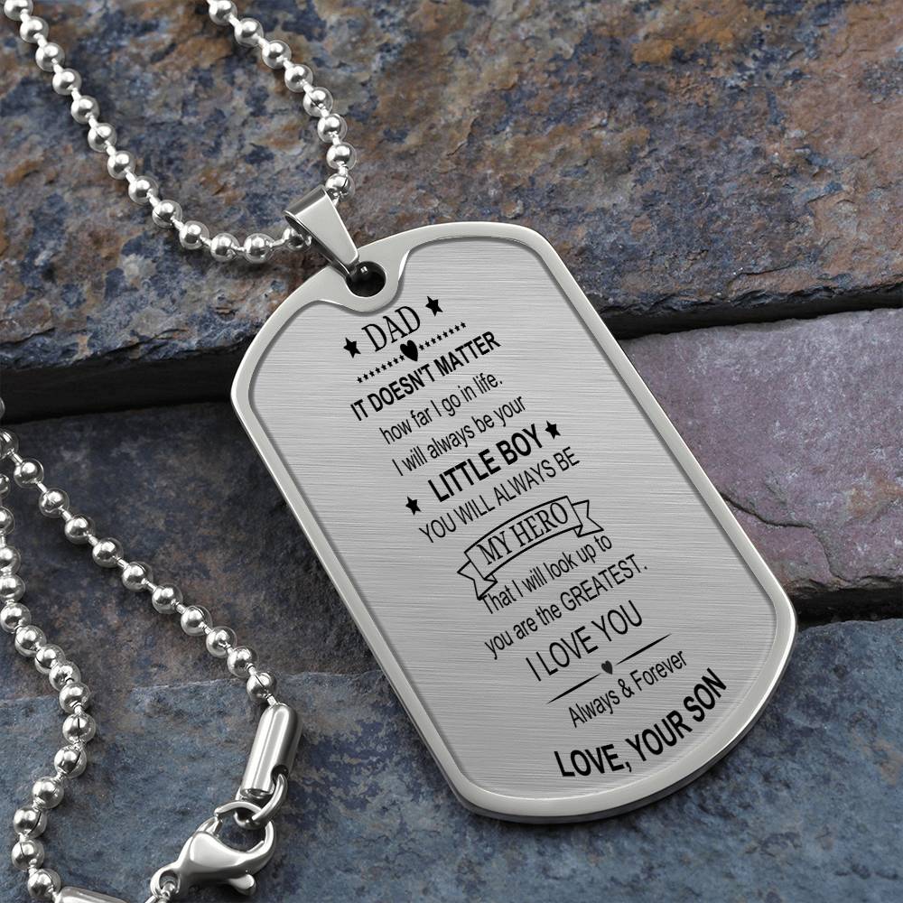 Dad/ My Hero Dog Tag