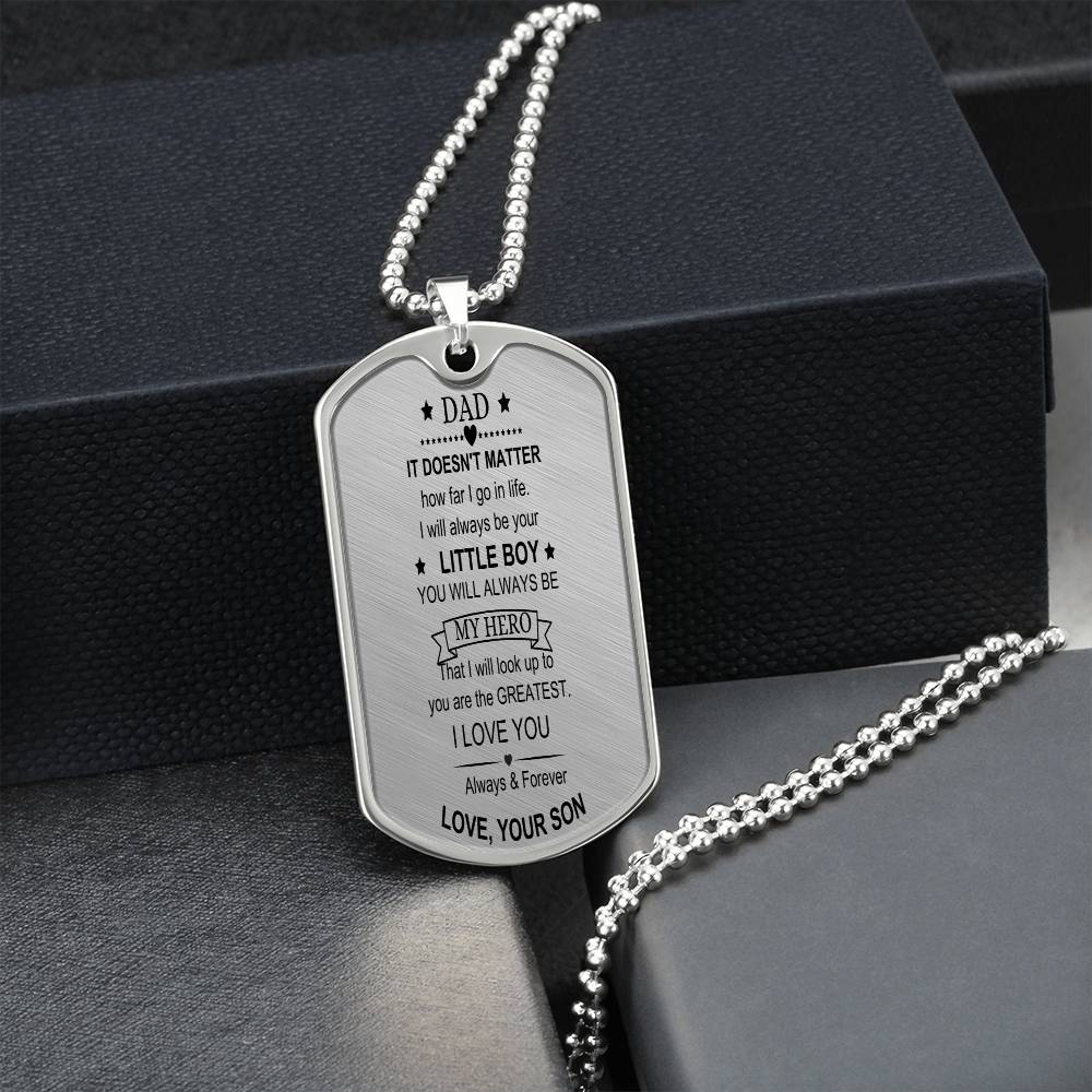 Dad/ My Hero Dog Tag