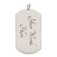 To my Husband Dog Tag Gold/ Black