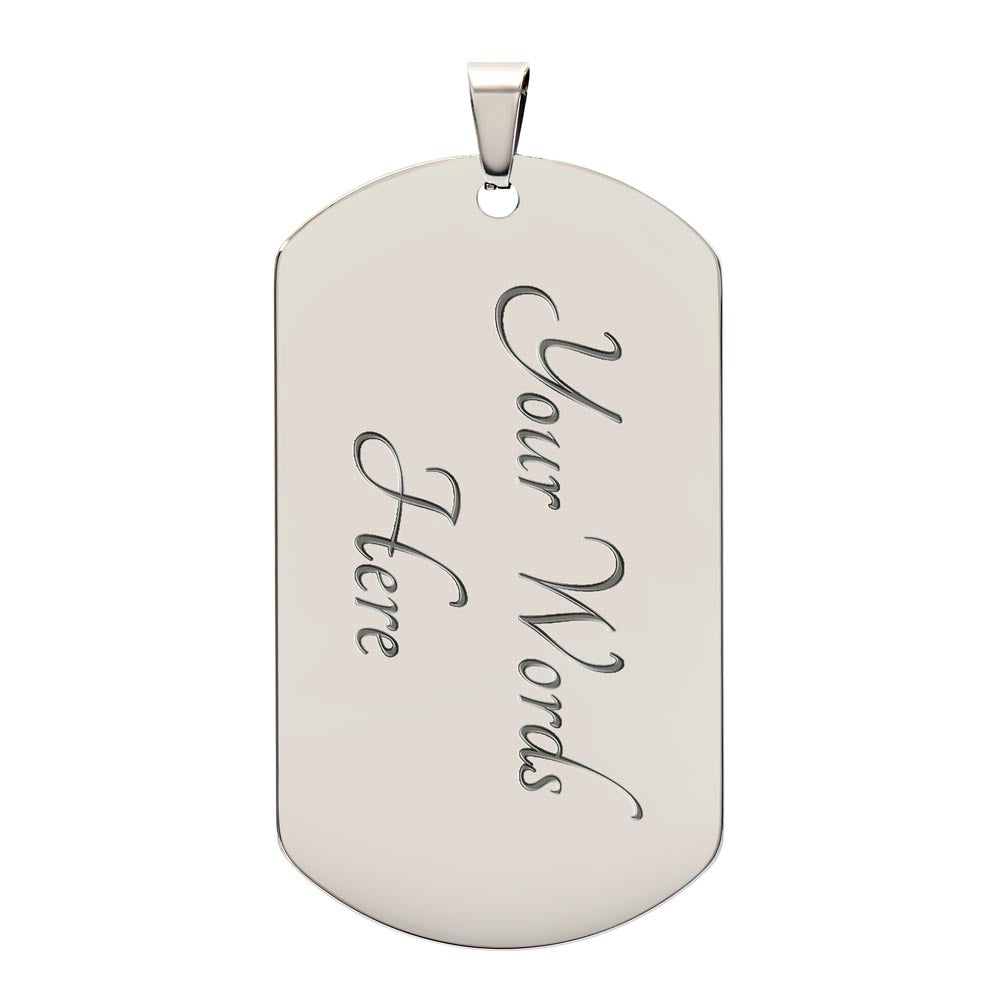 To my Husband Dog Tag Gold/ Black