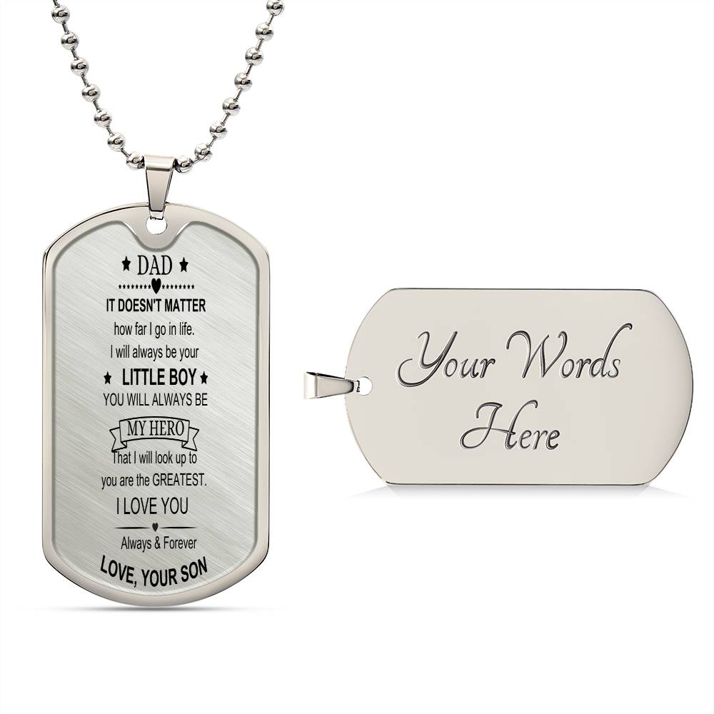 Dad/ My Hero Dog Tag