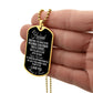 To my husband dog tag necklace