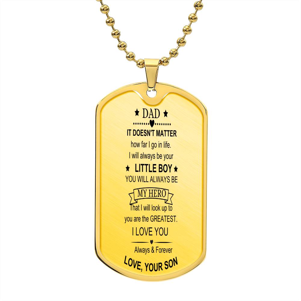 Dad/ My Hero Dog Tag