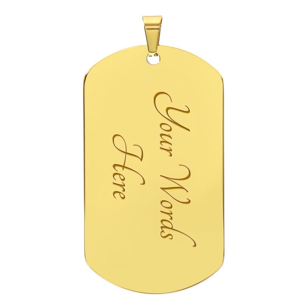 To my husband dog tag necklace