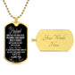 To my husband dog tag necklace