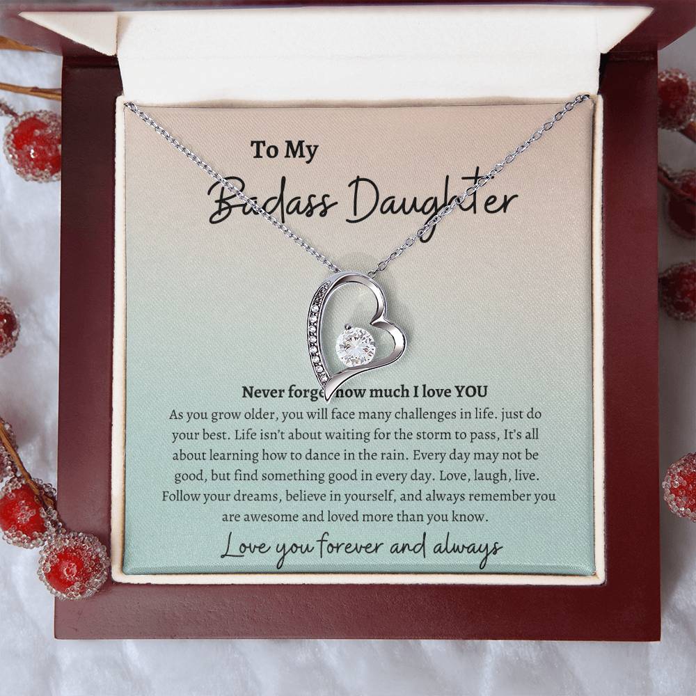 My Badass Daughter Forever Love Necklace