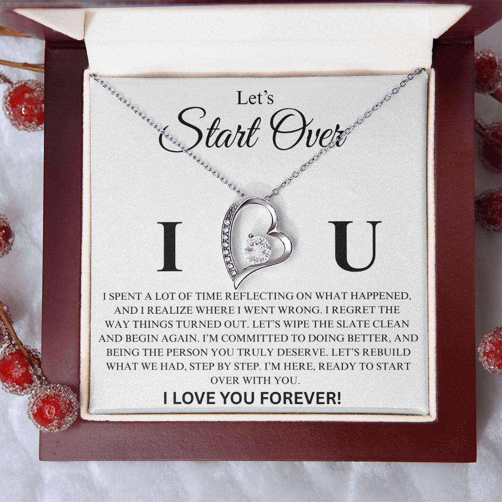 Let's Start Over Apology Gift For Her- Forever Love Necklace