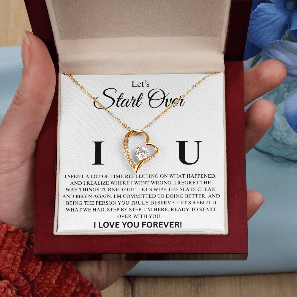 Let's Start Over Apology Gift For Her- Forever Love Necklace