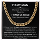 Wherever the Journey Takes Us Cuban Link Chain Necklace