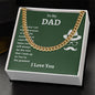 To My Dad I Am Who I Am Because Of You Cuban Link Chain