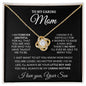 To My Caring Mom I Am Forever Grateful Love Knot Necklace
