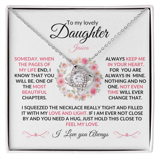 Love Knot personalized Daughter Necklace 2