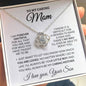 To My Caring Mom I Am Grateful Love Knot Necklace