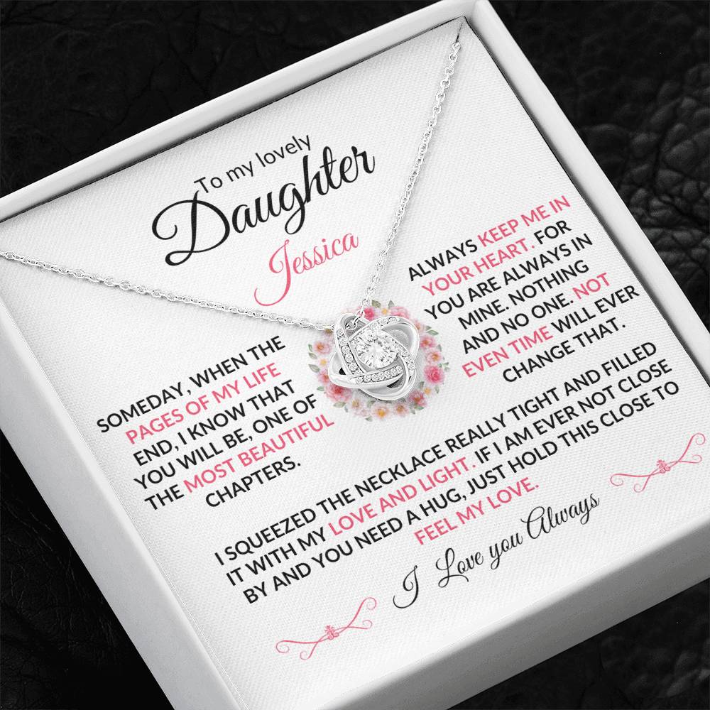 Love Knot personalized Daughter Necklace