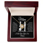 To My Mom I Know It's Difficult for a Woman To Raise A Man Love Knot Necklace