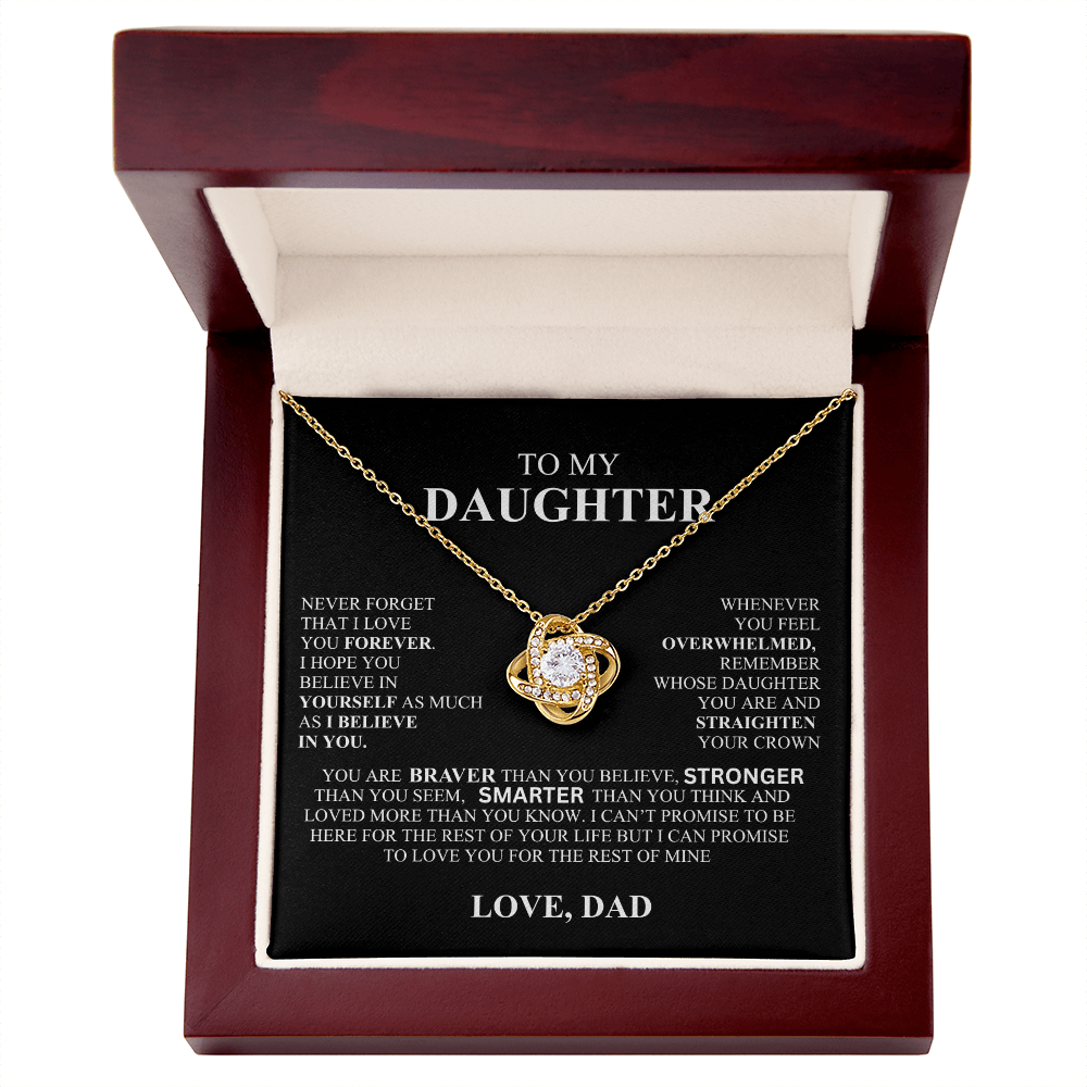 To My Daughter - Love Knot Necklace