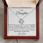 To My Daughter Never Forget Love DAD/ Love Knot Necklace