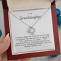 TO MY GRANDDAUGHTER  WHEN THE PAGE END / LOVE KNOT NECKLACE
