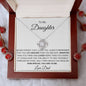 To My Daughter Never Forget Love DAD/ Love Knot Necklace