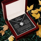 To My Caring Mom I Am Forever Grateful Love Knot Necklace
