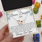 To My Bonus Daughter Family isn't Blood Personalized gift Card with interlocking Heart Necklace