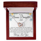 To My Bonus Daughter Family isn't Blood Personalized gift Card with interlocking Heart Necklace