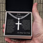 To My Husband First date, First Kiss, First Love Cuban Chain With Cross