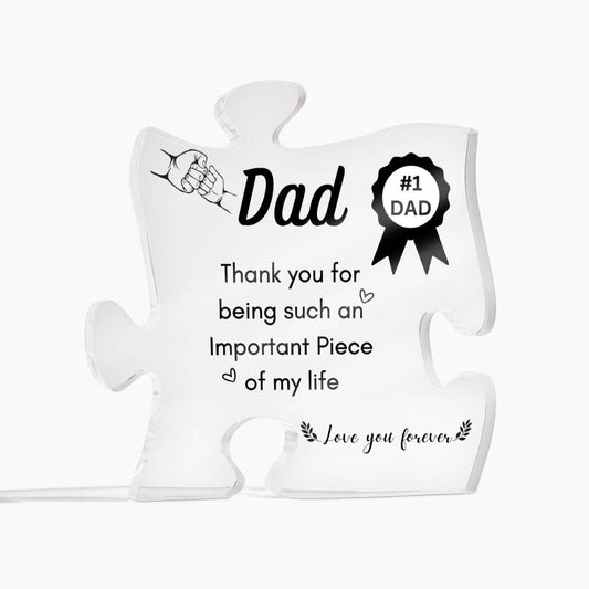 #1 Dad Acrylic Puzzle Plaque