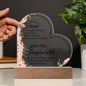 To My Friend Acrylic Heart Plaque
