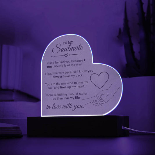 To My Soulmate Acrylic Plaque