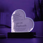 To My Friend Acrylic Heart Plaque