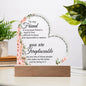 To My Friend Acrylic Heart Plaque