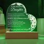 To My Beautiful Daughter- Straighten Your Crown - Acrylic Plaque