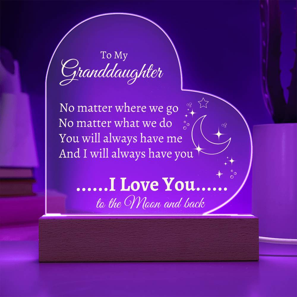 To My Granddaughter to the moon and back