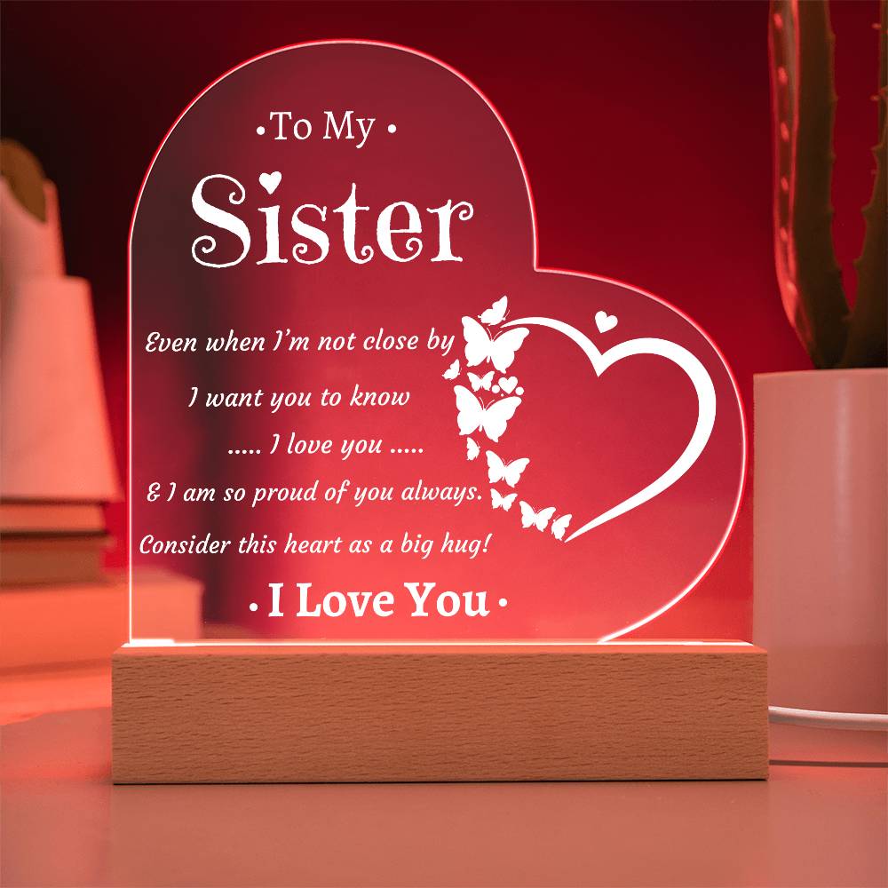 To My Sister Night Light