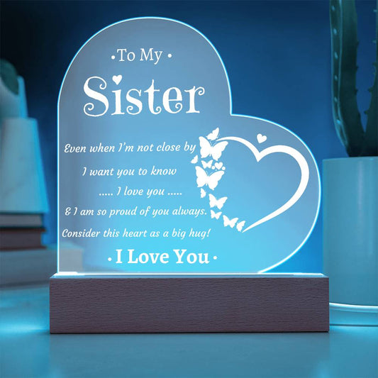 To My Sister Night Light