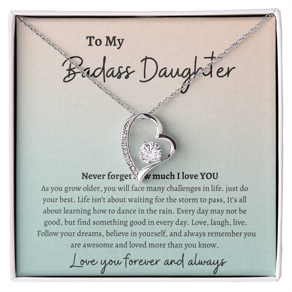 My Badass Daughter Forever Love Necklace