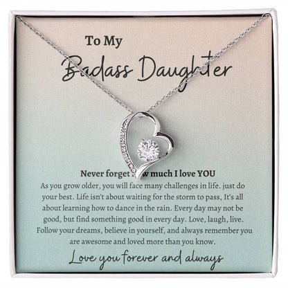 My Badass Daughter Forever Love Necklace