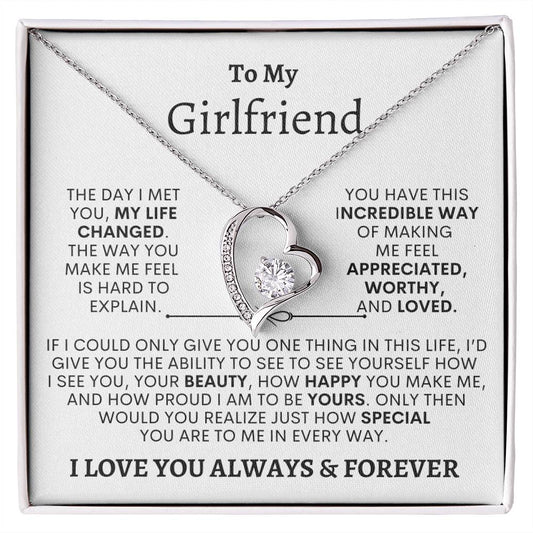 To My Girlfriend The Day I met You Forever Love Necklace