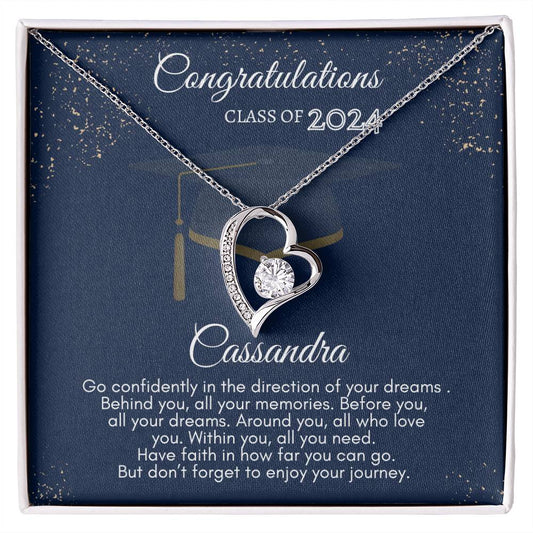 Personalized  Class Of 2024 Forever Love Necklace