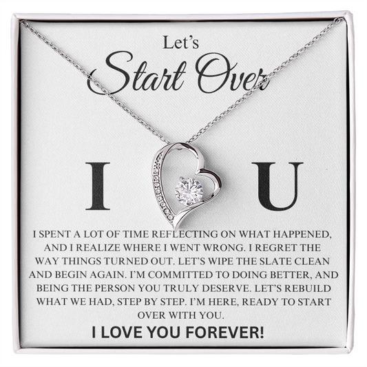 Let's Start Over Apology Gift For Her- Forever Love Necklace