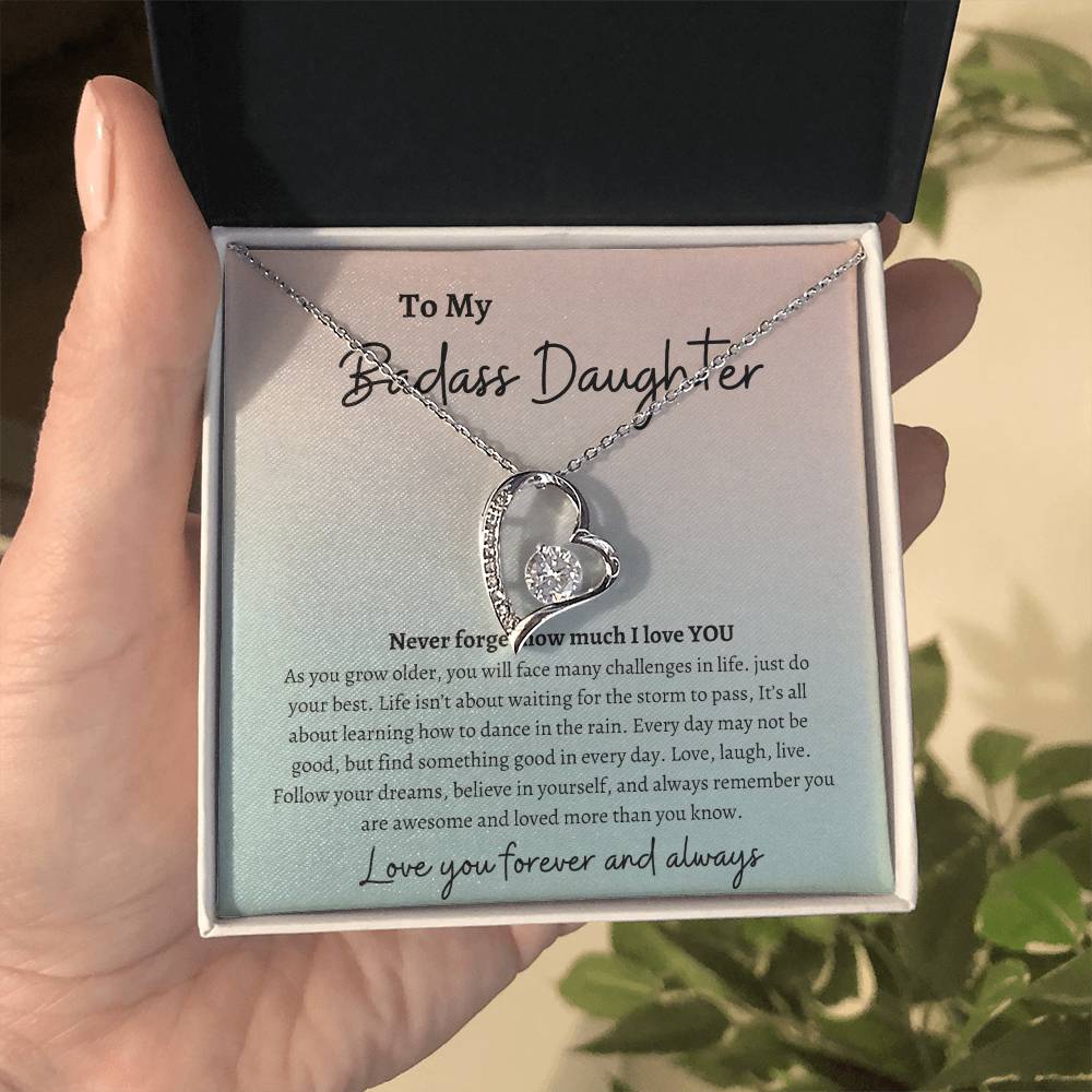 My Badass Daughter Forever Love Necklace