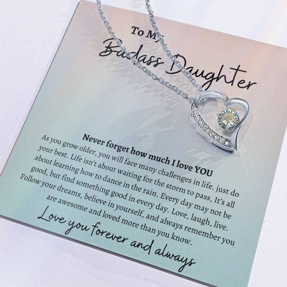 My Badass Daughter Forever Love Necklace