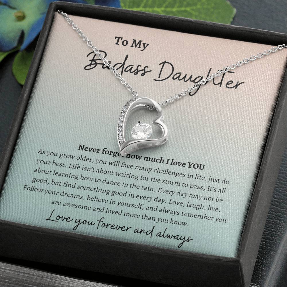 My Badass Daughter Forever Love Necklace