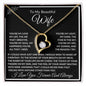 To My Beautiful Wife Love Heart Necklace