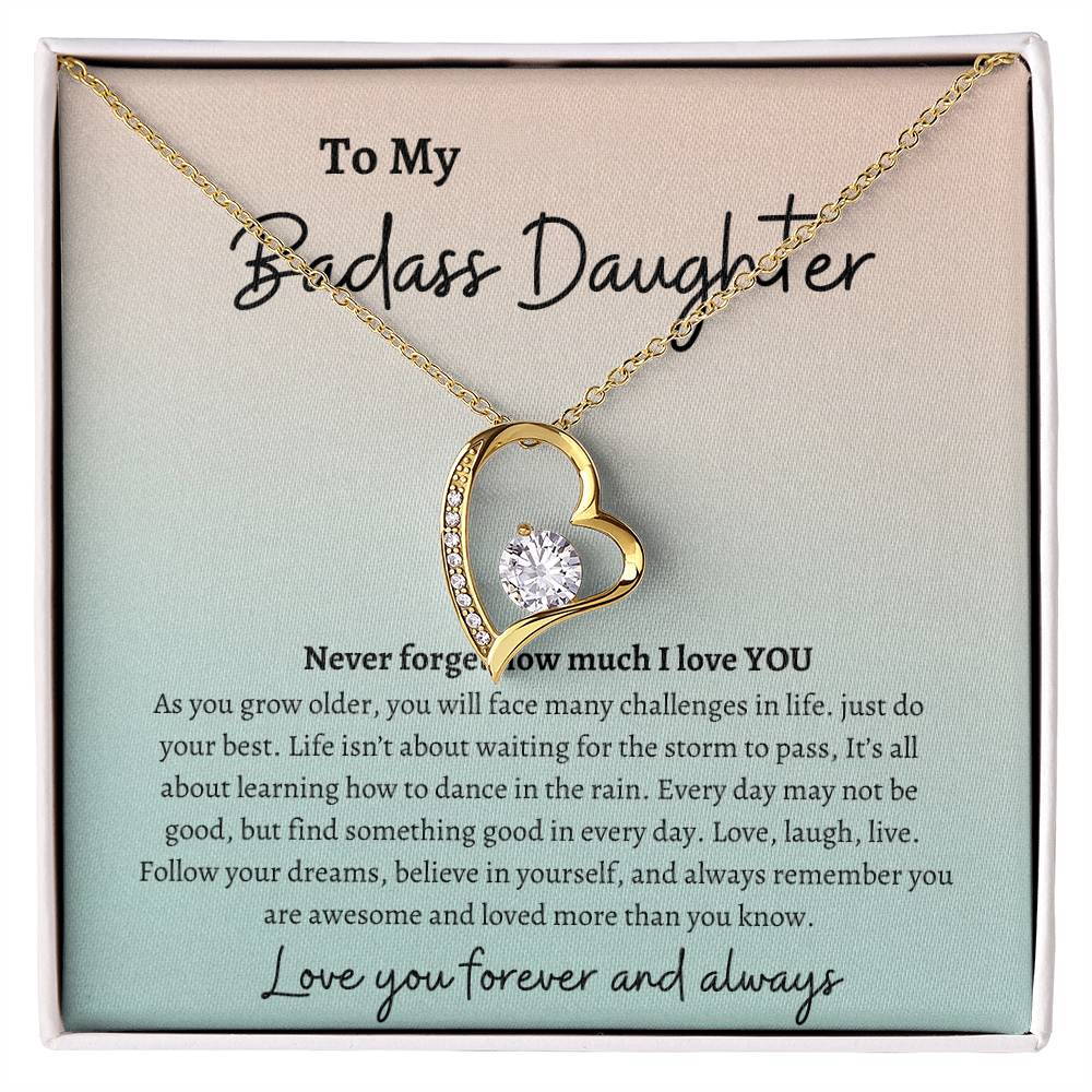 My Badass Daughter Forever Love Necklace