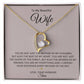 To My Beautiful Wife /Love Your Husband Personalized Message Card With Forever Love Necklace