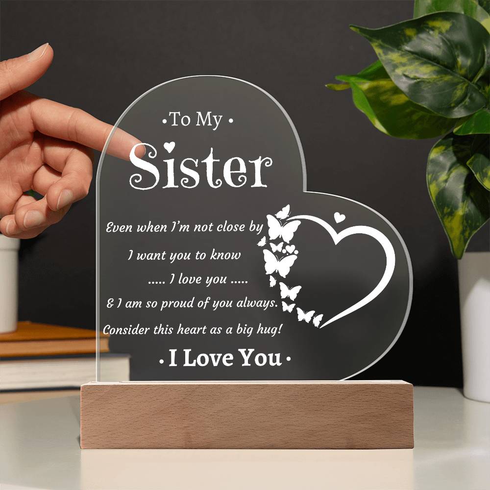 To My Sister Night Light